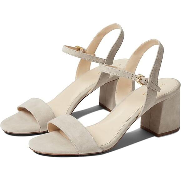 NWT Cole Haan Women's Josie Block Heel Sandal (65MM) Heeled, Mortar Suede-S 10.5 - Picture 1 of 2